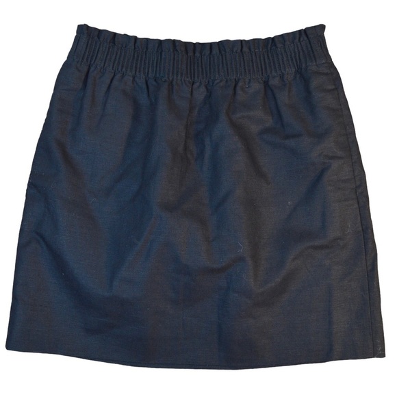 J. Crew Black Linen-Cotton Blend City Sidewalk Mini Skirt, Size 2 Style 41575 - Picture 5 of 6